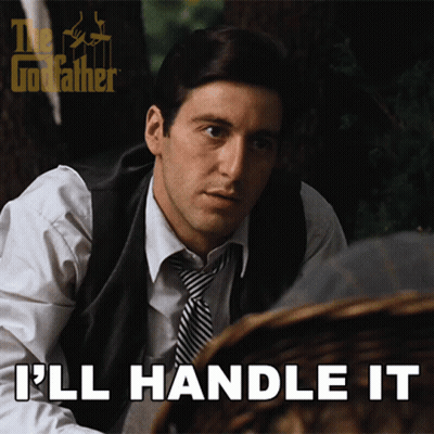 The Godfather Man In Suit Saying I'll Handle It GIF