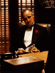 The Godfather Marlon Brando Look Up GIF
