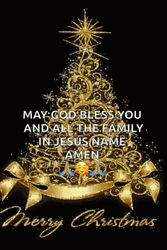 The Gold Christmas Tree Christmas Blessings GIF