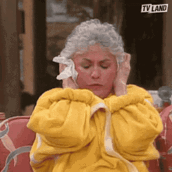 The Golden Girls Dorothy Blocking Her Ears GIF