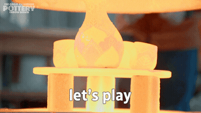 The Great Canadian Pottery Throw Down Says Let 'S Play On A Screen GIF