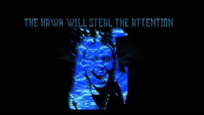 The Hawk Will Steal The Attention Is Written On A Black Screen GIF