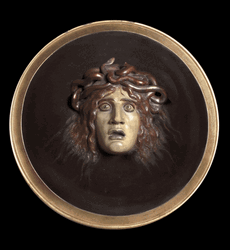 The Head Of Medusa In Awe Shield GIF