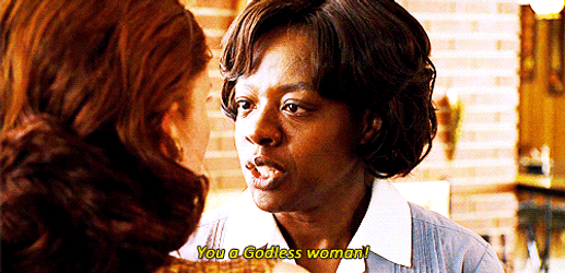 The Help Viola Davis You A Godless Woman GIF