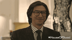 The House Of Gucci Adam Driver Grin Face GIF