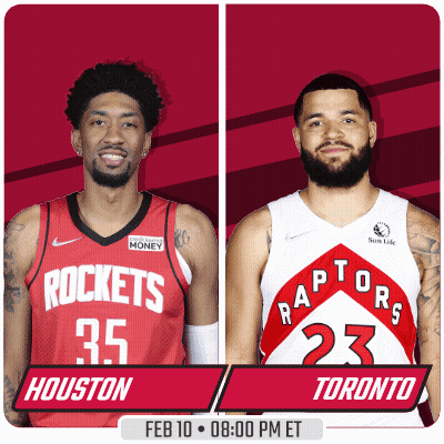 The Houston Rockets And The Toronto Raptors Are Playing On Feb 10 GIF