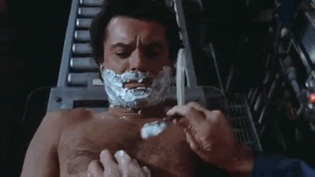 The Ice Pirates Shaving Scene GIF