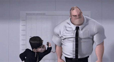 The Incredibles Bob Choking Gilbert GIF