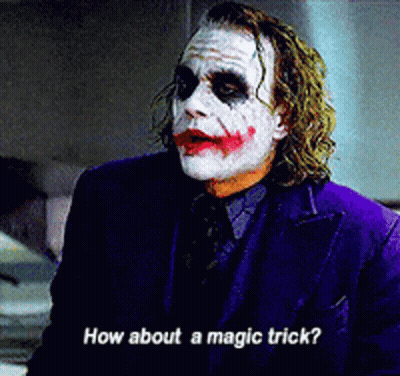 The Joker Is Wearing A Purple Suit And Talking About A Magic Trick GIF