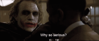 The Joker Says Why So Serious While Talking To A Man In A Suit GIF