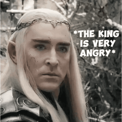 The King Is Very Angry Written On A Picture Of A Man GIF