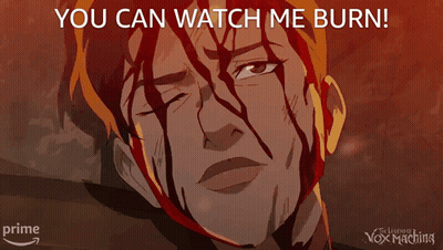 The Legend Of Vox Machina Poster Bloody Face GIF
