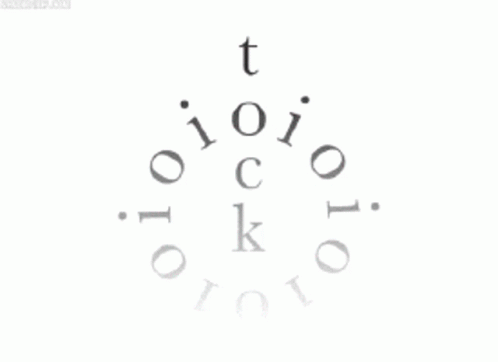 The Letters T O I O C And K Are Arranged In A Circular Pattern GIF