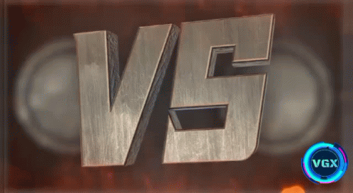 The Letters V And S Are Against A Brown Background GIF