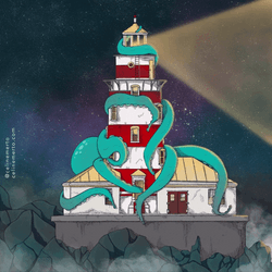 The Lighthouse Animation Octopus Hugging GIF