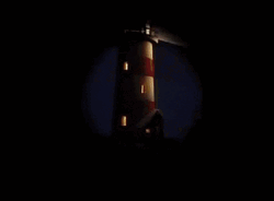 The Lighthouse Explosion At Night GIF