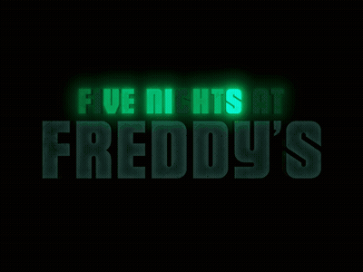 The Logo For Five Nights At Freddy 'S Is Lit Up GIF