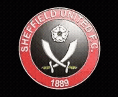 The Logo For Sheffield United Fc Has Two Crossed Swords On It GIF