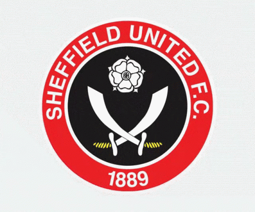 The Logo For Sheffield United Fc Shows Two Crossed Swords GIF