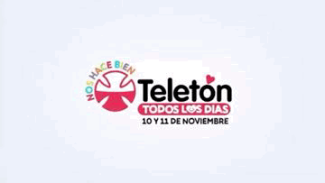 The Logo For Teleton Todos Los Dias Is A Pink And Black Logo With A Heart . GIF