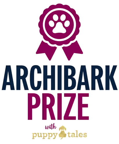 The Logo For The Archibark Prize With Puppy Tales Sticker