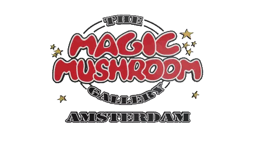 The Logo For The Magic Mushroom Gallery Amsterdam Sticker