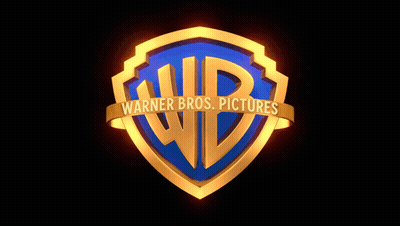 The Logo For Warner Bros. Pictures Is Shown On A Dark Background GIF