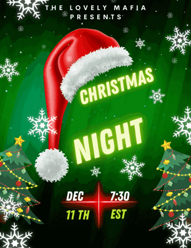 The Lovely Mafia Presents A Christmas Night On Dec 11Th At 7:30 Est GIF