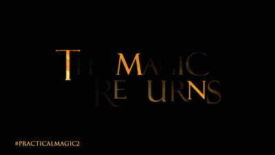 The Magic Returns Gold Text On Black Background GIF