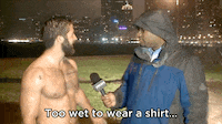 The Man Didn't Wear Wet Tshirt GIF