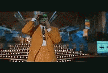 The Mask As An Accountant Printing Receipt GIF