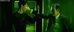 The Matrix Neo Agent Smith Fighting GIF
