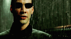 The Matrix Neo Keanu Reeves Under Rain GIF