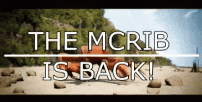 The McRib Is Back Sign GIF