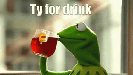 The Muppets Kermit Tea Thank You For Drink GIF