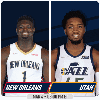 The New Orleans And Utah Basketball Teams Are Playing On March 4Th GIF