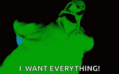 The Nightmare Before Christmas Character Oogie Boogie Says `` I Want Everything ! '' GIF