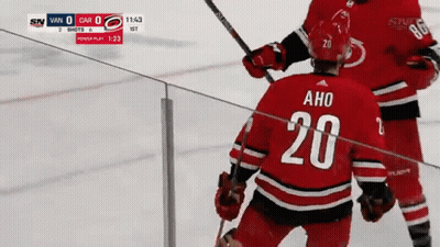 The Number 20 Is On The Back Of A Hockey Jersey GIF
