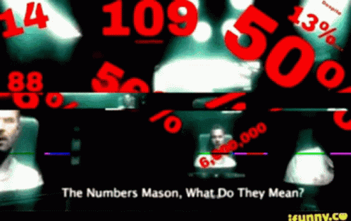 The Numbers Mason What Do They Mean Is Displayed On A Screen GIF