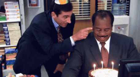 The Office Birthday Stanley And Scott Celebrating GIF