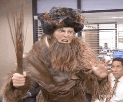 The Office Christmas Dwight As Belsnickel GIF