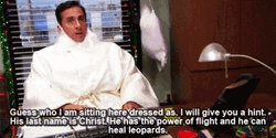 The Office Christmas Michael As Christ GIF