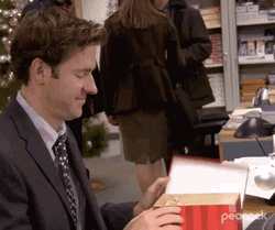 The Office Christmas Snowball Launcher Prank GIF