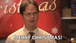 The Office Dwight Greeting Merry Christmas GIF