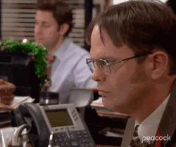 The Office Jim And Dwight Plan In Christmas GIF