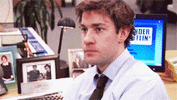 The Office Jim Halpert Shaking Head No GIF