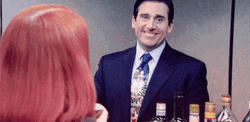 The Office Michael Scott Wide Awkward Smile GIF