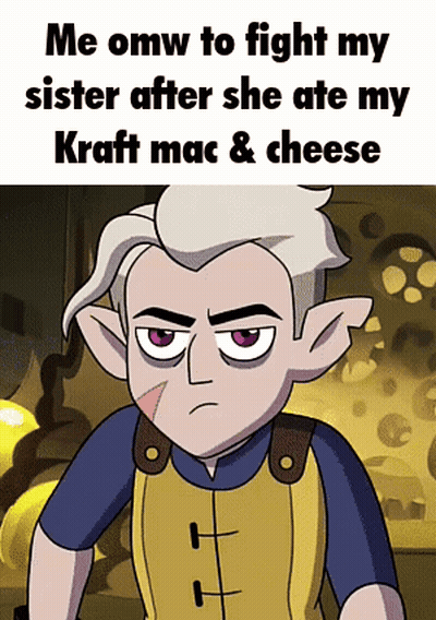 The Owl House Character Making Funny Face Fighting Sister GIF