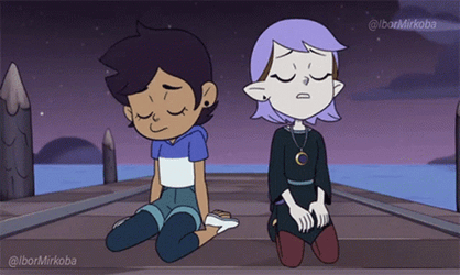 The Owl House Luz Hugging Amity GIF