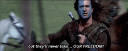 The Patriot Blue Painted Face GIF